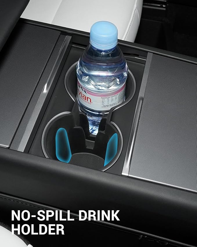 Motrobe 6PCS 2026 Center Console Organizer for Tesla Model Y Juniper (Only Premium & Performance 2025/2026) Cup Holder Armrest Storage Box Under Seat Storage Box Model Y Juniper Accessories