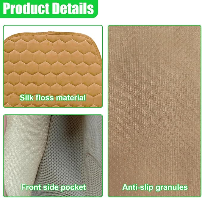 Car Seat Cover, Soft Plush Auto Bottom Seat Covers, Anti Slip Vehicle Front Seat Cushion Protector, Comfortable Car Interior Seats Pad Mat Accessories for Sedan, SUV, Truck (Brown)