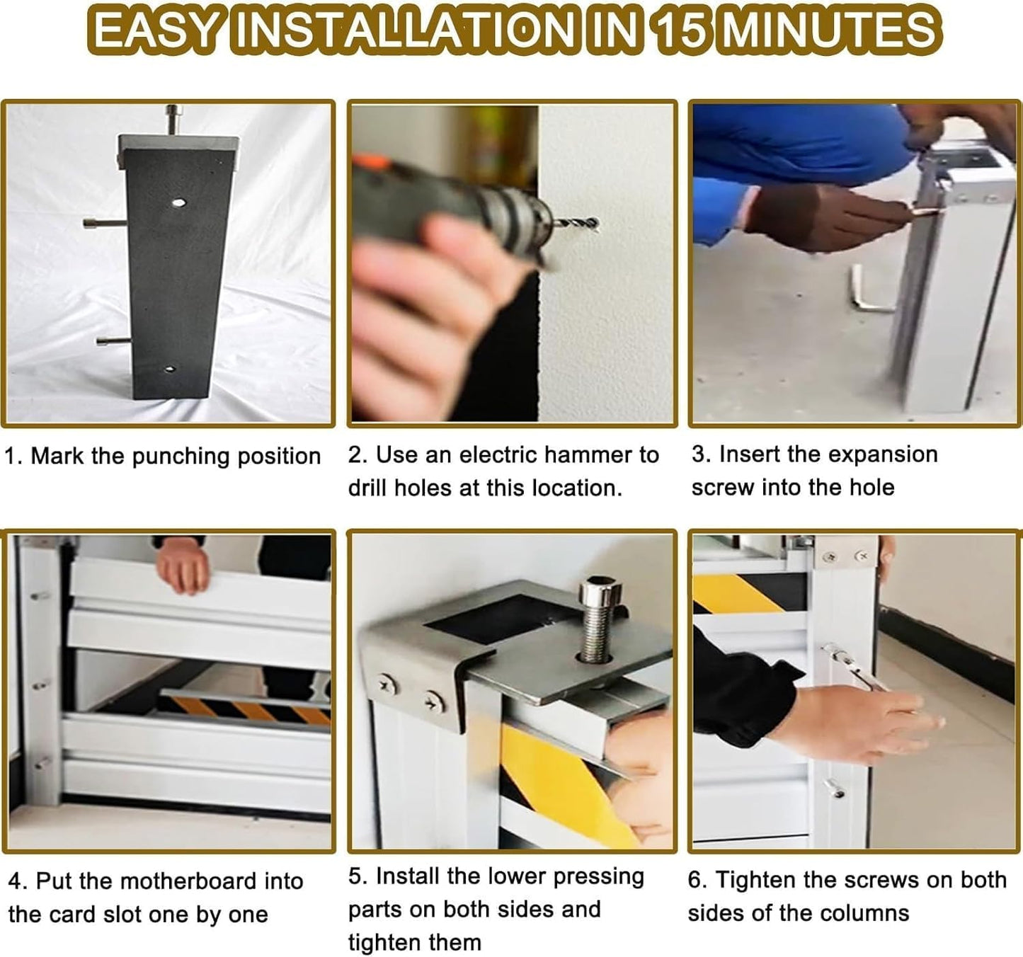 Reusable Heavy Duty Aluminum Flood Barriers for Home Exterior, Flood Protection Barriers Water Barrier Door Quick Detachable Garage Doors Detachable Mobile Rain Water Baffle (H 7.9 inch L 10.5FT)
