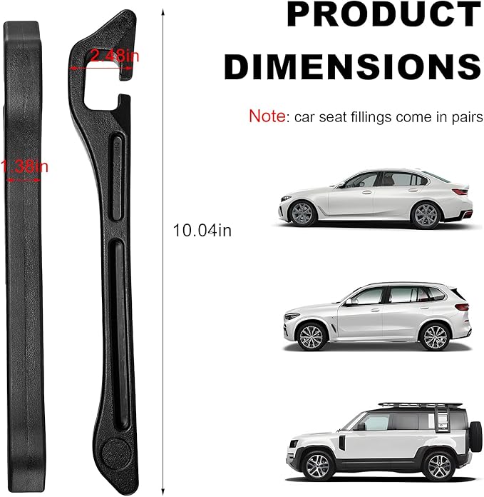 2 PCS Car Seat Gap Fillers, 2 in 1 No-Drop Automotive Seat Guards with Storage Slot, Multifunctional Gap Organizer Between Seats & Consoles to Prevent Items from Dropping
