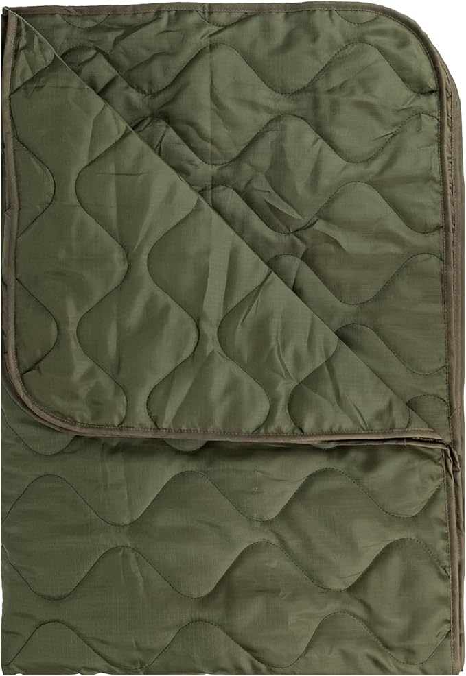 Military Poncho Liner 55”x 79” Camping Blanket Compact Waterproof for Travel Stadium Outdoor Camping