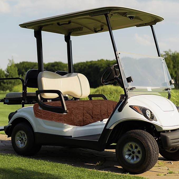 TUYU Golf Cart Seat Covers,EZGO Golf Cart Seat Cover, Golf Cart Seat Towl Blanket, Golf Cart Covers for 2-Person Seats Club Car, Golf Cart Accessories Golf Gifts for Men. Soft and Comfortable