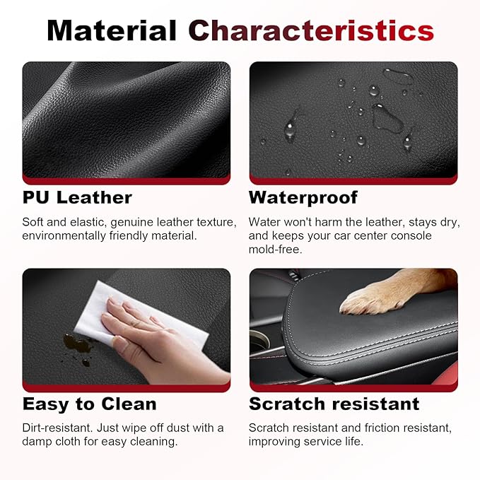 Center Console Cover fit for Lexus 2015-2021 NX NX300h/NX300/NX200t Armrest Cushion Vehicle Accessories Car Console Covers Automotive Interior Accessory Waterproof PU Leather
