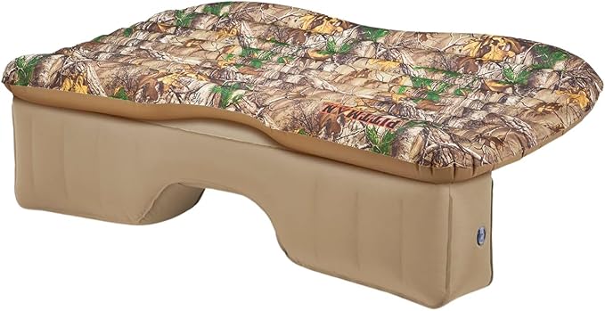 Pittman Outdoors Backseat Bed Air Mattress – 60” Rear Seat Mattress for Trucks & SUVs – Includes Portable DC Air Pump – Truck Air Mattress for Back Seat Travel & Camping – Camo Print