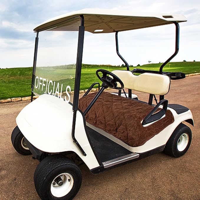TUYU Golf Cart Seat Covers,EZGO Golf Cart Seat Cover, Golf Cart Seat Towl Blanket, Golf Cart Covers for 2-Person Seats Club Car, Golf Cart Accessories Golf Gifts for Men. Soft and Comfortable