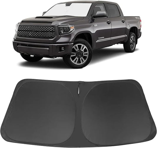 Windshield Sun Shade Custom Fit for 2007-2023 2024 2025 2026 Toyota Tundra Accessories Foldable Sunshade Sun Blocker Protect Car from Sun Rays & Heat Damage Keep Car Cooler