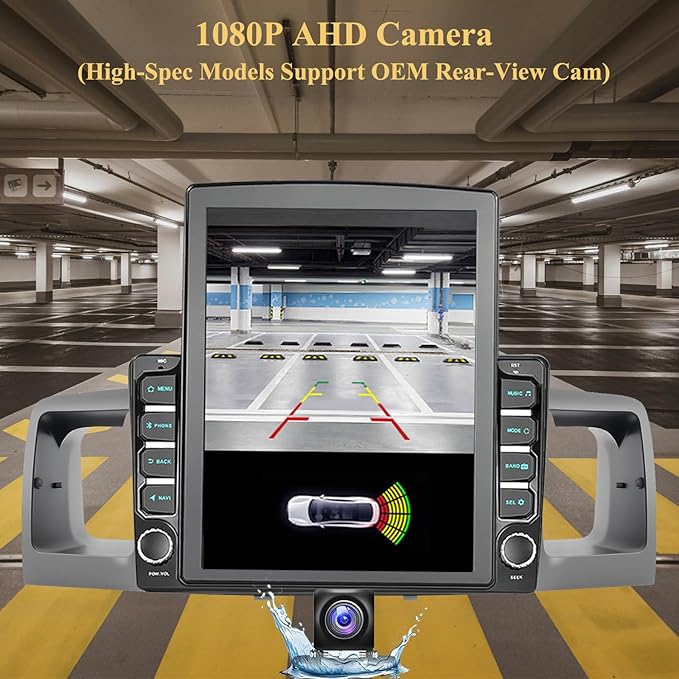 9.7" Android 15 Car Radio Compatible with Toyota Corolla 2003-2008(Non-J.B.L Version), Wireless CarPlay/Android Auto, 2G+64G, GPS, Bluetooth 5.1, Supprt Steering Wheel Control & Backup Camera