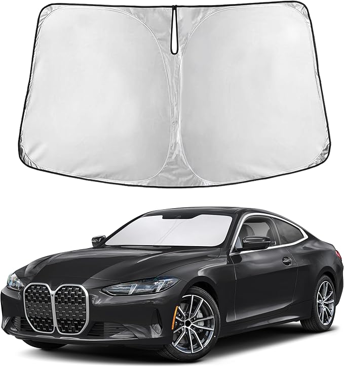 EcoNour Windshield Sunshade Compatible for BMW 4 Series 2021-2023 2024 2025, Sun Visor for Front Windshield & Window Sun Shade Cover, UV Heat Blocker & Protector, Car Accessories