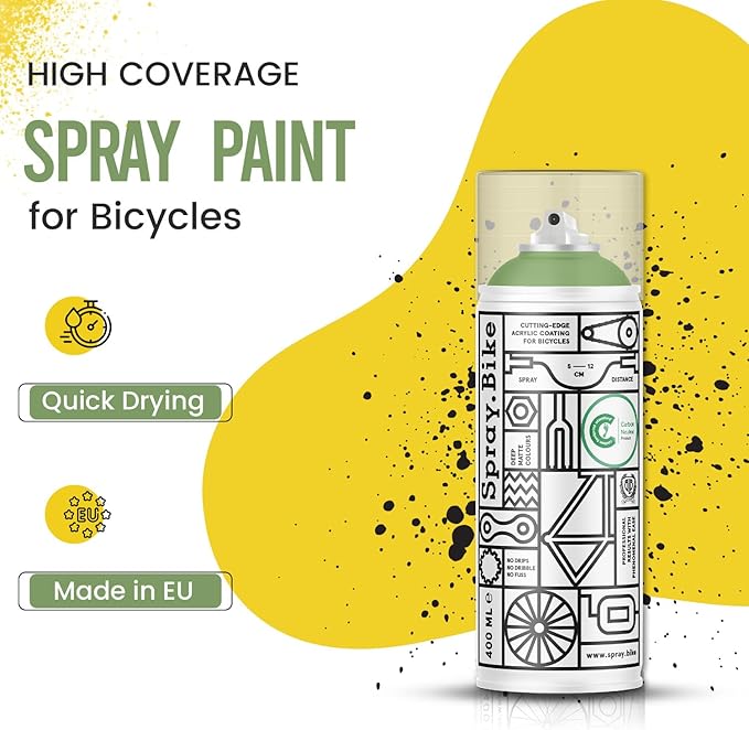 Spray.Bike Spray Paint | Designed Mainly for Bicycles | Multi-Use Acrylic Spray Paint for Metal, Plastic | High Coverage Bike Paint, 400ml, Royal Oak