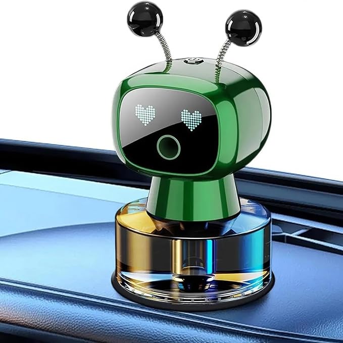 Amposei Smart AI Robot Air Freshener, Aromatherapy Diffuser, Automatic Spray for Car, Ideal Gift Decor for Perfume Lover (Red Hilton)