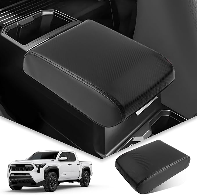 BIBIBO 2024 2025 Tacoma Center Console Cover,Armrest Cushion for 2024 2025 Toyota Tacoma Truck Console Lid,Car Arm Rest Pad Seat Box Cover,Tacoma Interior Accessories Arm Rest Cover 2024 Toyota Tacoma
