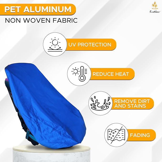 EcoNour Car Seat Protector, Waterproof Car Seat Cover with Thick Padding, Non-Slip Back Seat Protector for Baby, Infant & Toddler, Seat Cover Mat to Protect Seats from Spills, Dirt & Scratches