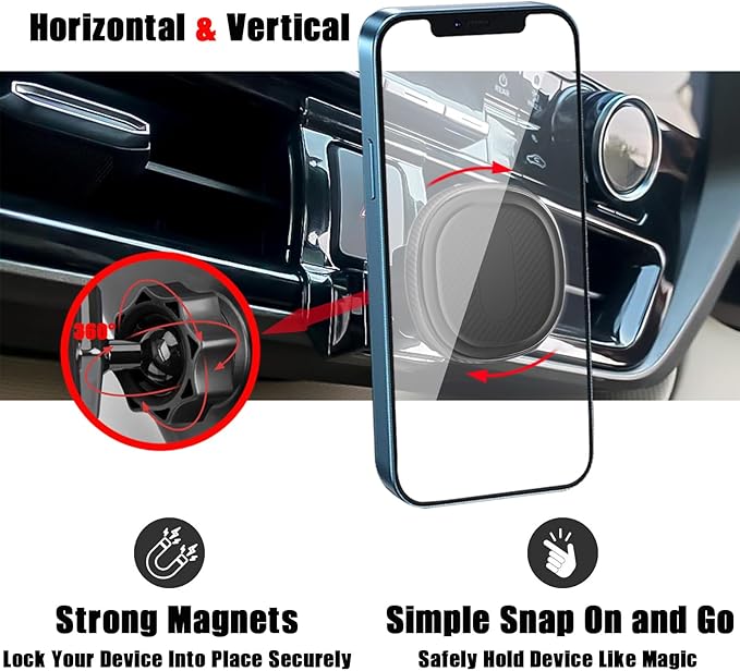 Car Phone Holder, Air Vent Navigation Mount, for Toyota Highlander/Hybird 2020-2025, Magnetic Custom Cradles Stand for iPhone, Samsung, HTC and All Smartphone (NOT for Platinum/Grand)