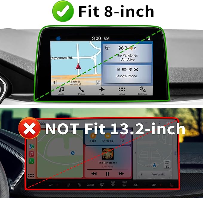 2PCS Center Console Organizer Compatible with Ford Escape 2020-2025 2026 Armrest Storage Box and Dashboard Tray Behind 8-inch Screen Dash Insert Tray Interior Accessories-ONLY FIT 8" display