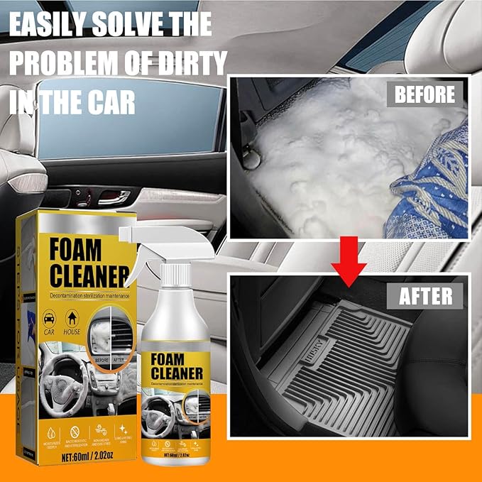 Foam Cleaner for Car, Foam Cleaner All Purpose, Foam Cleaner for Car Interior, Multi-Purpose Car Upholstery Cleaner for Car Seats Leather (3PC)