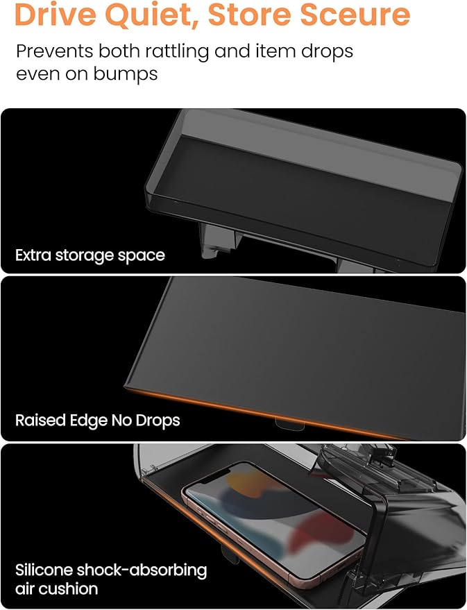 Tesla Model Y Accessories Under Screen Storage Box Compatible with Tesla Model Y Juniper 2025–2026 & Tesla Model 3 Accessories 2024–2026 Concealed Center Console Organizer Tray