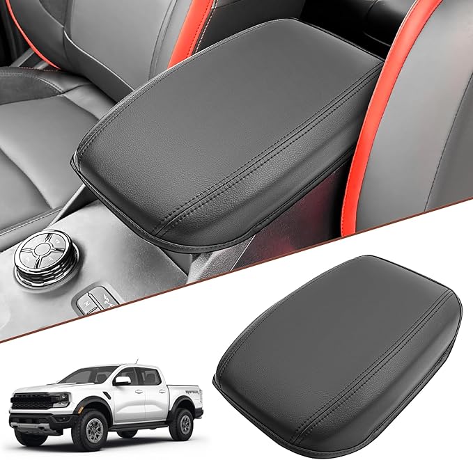 SKTU for 2024 2025 2026 Ford Ranger Armrest Cover for 2024 2025 2026 Ford Ranger Center Console Cover 2024 2025 2026 Ranger (XL/XLT/Lariat/Raptor) Armrest Pad Ford Ranger 2024 2025 2026 Accessories