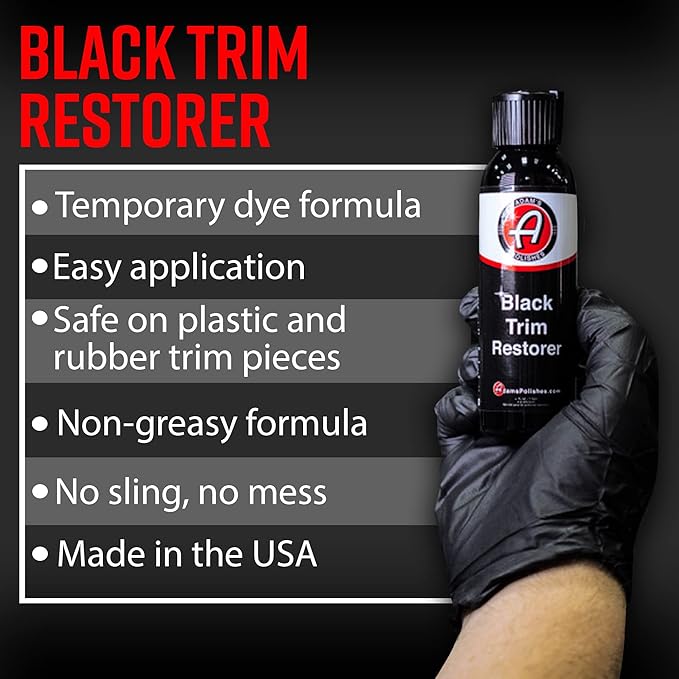 Adam's Polishes New Black Trim Restorer 2-Pack - Restores Plastic Trim to a Rich, Black Color with a Factory-New Appearance - Lasts Several Months per Treatment