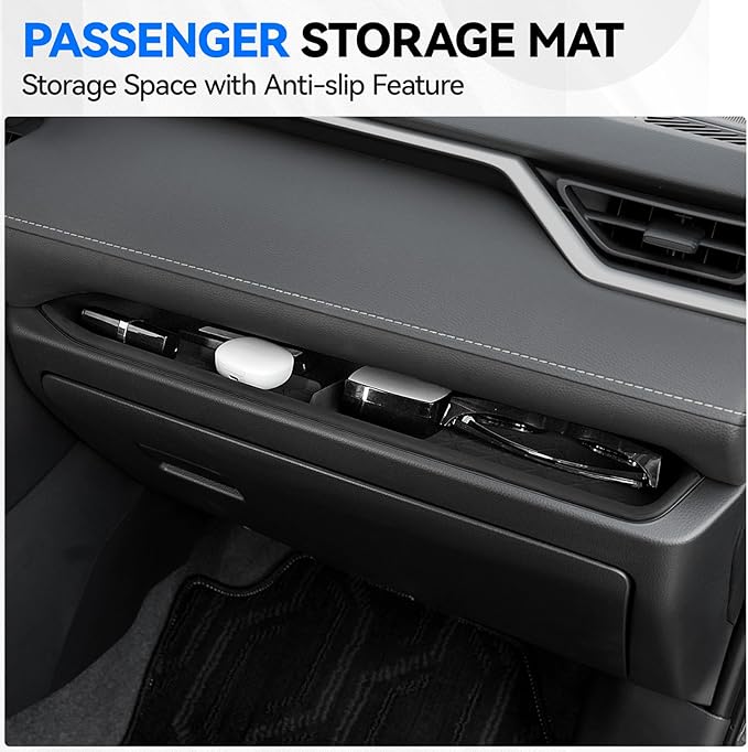 ELECFRESH 6PCS Center Console Organizer Tray for 2025 2024-2019 Toyota RAV4 Accessories, Armrest Storage Box, Driver Storage Drawer, Passenger Storage Mat Console Cup Holder Inserts for Toyota RAV4