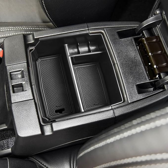 EDBETOS Center Console Organizer Tray Compatible with Jeep Wrangler JK/JKU 2011-2018 Rubicon Sport Sahara Accessories Armrest Storage Glove Box, (Black Trim)