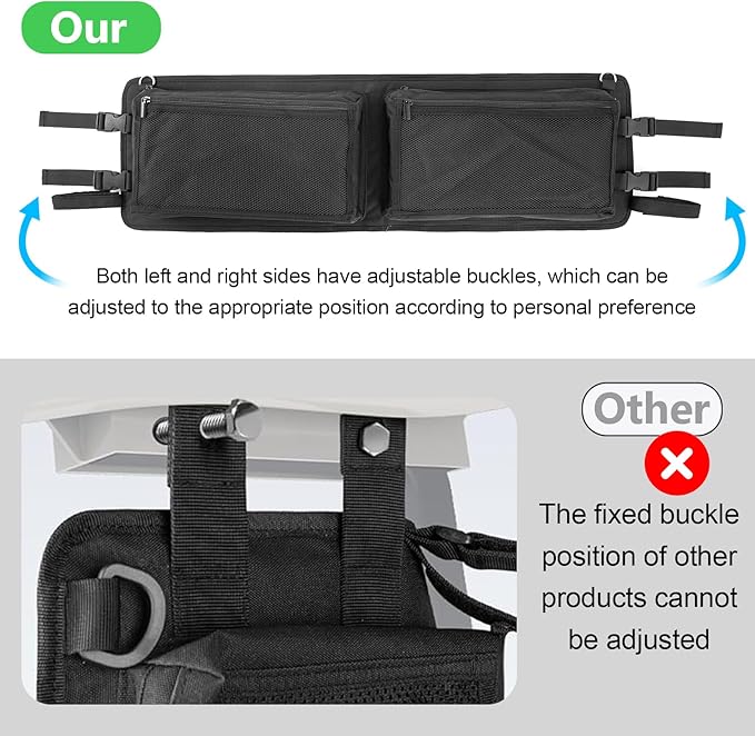 Golf Cart Ceiling Overhead Storage Bag,Golf Cart Organizer Ceiling Mesh Storage Bag,Compatible with Club Car Precedent, Tempo, Onward,Heavy Duty Golf Cart Overhead Organizer Bag