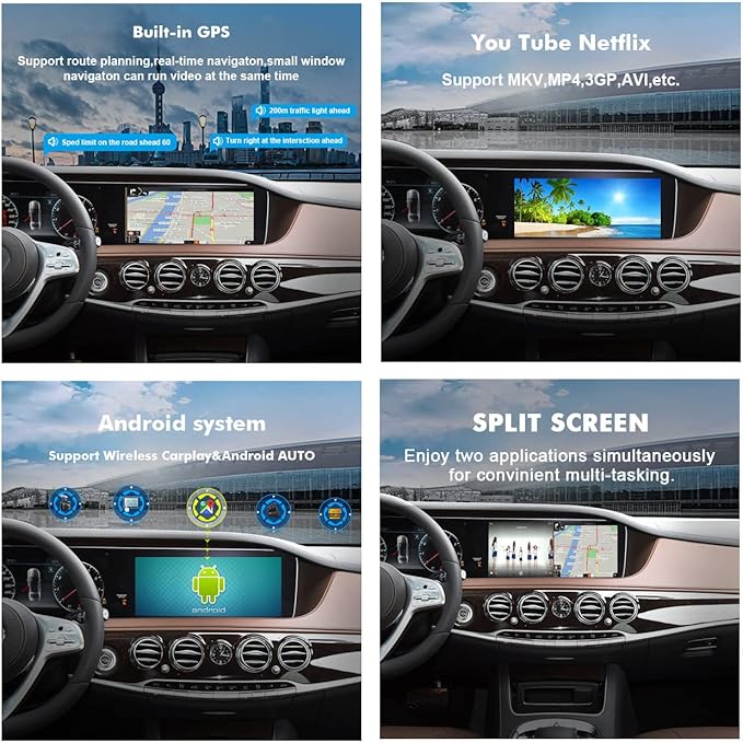 CUSP Wireless CarPlay AI Box for OEM Wired CarPlay Cars, Android Auto Adapter with 4GB+64GB, 4G SIM, Dual-Band WiFi, Bluetooth 5.0, GPS, Split Screen, Plug & Play