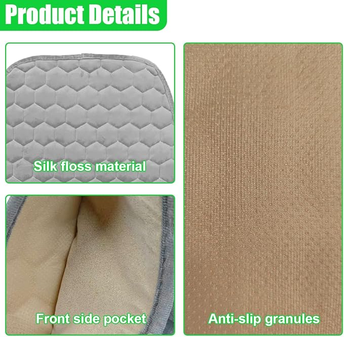 Car Seat Cover, Soft Plush Auto Bottom Seat Covers, Anti Slip Vehicle Front Seat Cushion Protector, Comfortable Car Interior Seats Pad Mat Accessories for Sedan, SUV, Truck (Gray)