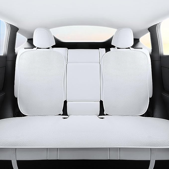 Seat Cover Custom Fit for Tesla Model Y Juniper 2020-2026 Front and Rear Car Seat Cushion Protector Pad Set All Seasons Breathable (Without Logo)