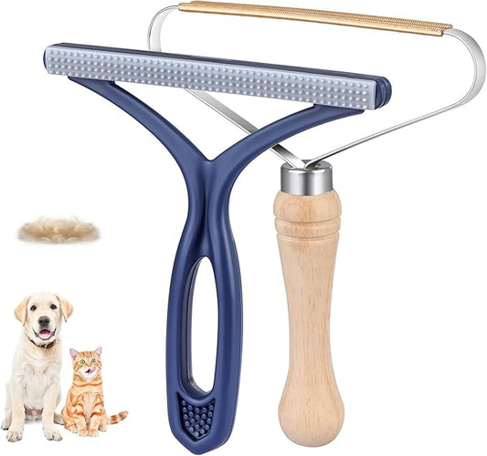 Pet Hair Removal Tool 2 Pack Dog Cat Pet Hair Remover for Furniture Portable Pet Hair Fur Removal Tools Carpet Rakes Scraper for Furniture Car Mat Pet Tower Rugs