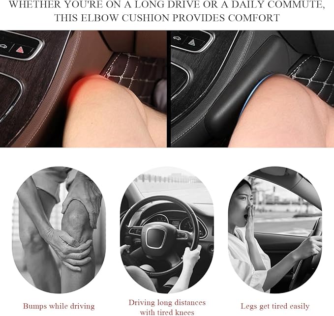 2 PCS Car Elbow Pad Arm Rest, Auto Armrest Cushion Relieves Elbow Fatigue, Automotive Door Armrest Protective Pads Suitable for Most Vehicles, Universal Car Accessories (Beige)
