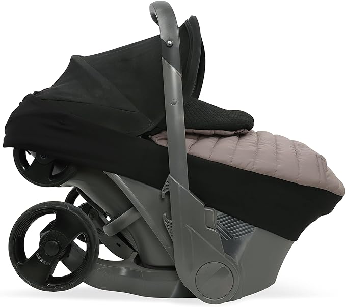Little Unicorn Winter Car Seat Cover | Premium Insulated Fabric | Universal Fit & Easy to Install | Travel Bag Included (Mushroom)