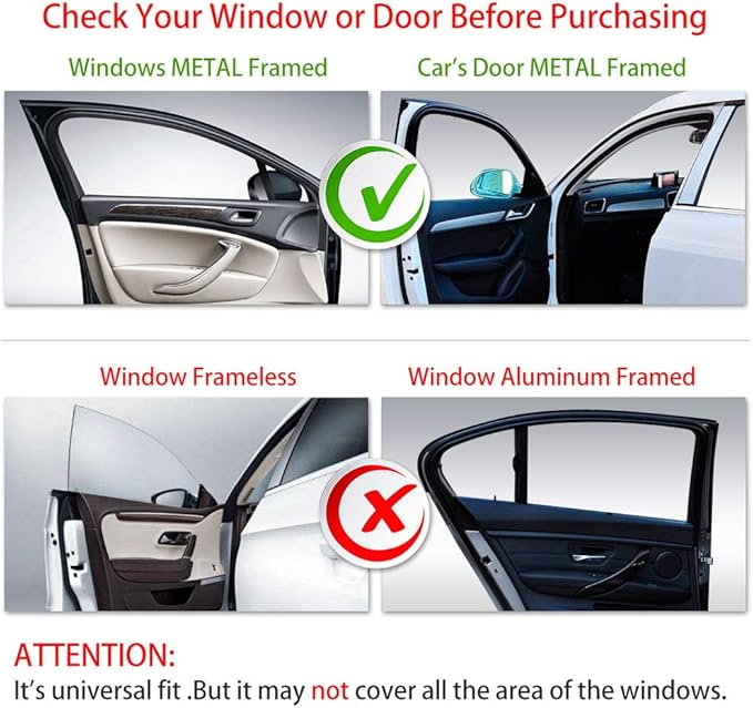 Aokway Side Window Sunshade Sun Shade for Car Window Double Thickness Auto Windshield Sunshades Curtain Universal Fit for Driver for Baby UV Protection (Blue, Front+Rear Side 4Pcs)
