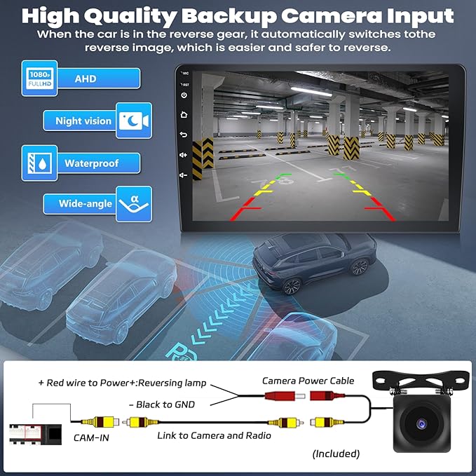 [8Core 6+128GB] Android 15 Car Stereo for Honda Civic 2006-2011 with Wireless CarPlay&Android Auto,10.1 Inch 1280 * 720P IPS Touch Screen,Bluetooth,GPS,WiFi,FM/RDS,32 Band DSP,SWC,HD Backup Camera