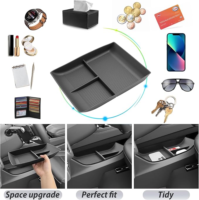 SKTU for 2024 2025 2026 Chevy Traverse Center Console Organizer for 2024-2026 Chevy Traverse (LS/LT/Z71/High Country/RS) Lower Console Organizer 2024 2025 2026 Traverse Accessories Under Console Tray