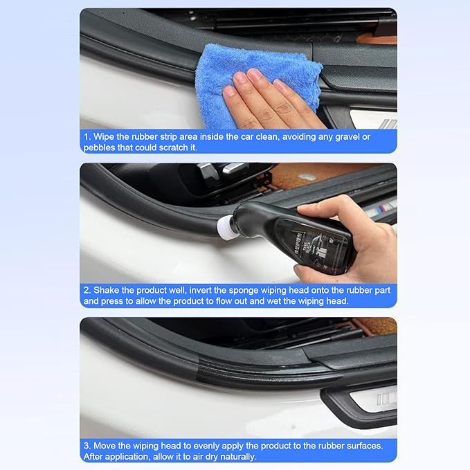 Rubber Seal Conditioner | 100ml Quick Long Lasting Auto Cleaning Supplies,Car Rubber Trim Restorer,for Truck Convertible Garage Home Underseat Ceiling Board Components