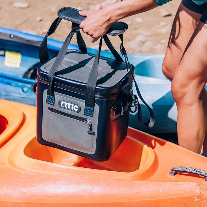 RTIC Ultra-Tough Soft Cooler 12 Can, Insulated Bag Portable Ice Chest for Lunch, Beach, Drink, Beverage, Travel, Camping, Picnic, Car, Trips, Floating Cooler Leak-Proof with Zipper
