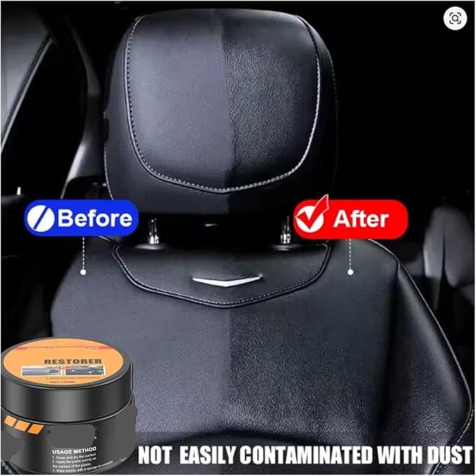 50ml/100ml Leather Conditioner Cream with Sun Protection Defense | Car Interior Care Kit for Seats, Steering Wheel & Dashboard | Clean, Restore & Shield(100ml)