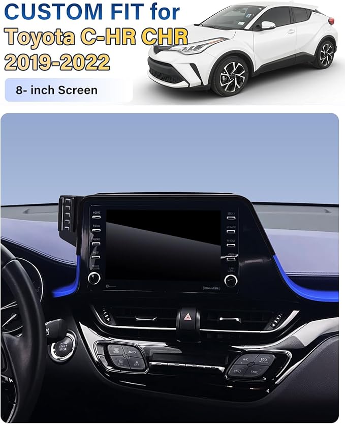 SKYLOTEC Car Phone Holder for Toyota C-HR CHR 2019 2020 2021 2022 Accessories 8-Inch Screen Fixed Clip, Automobile Cradles Phone Mount, Cell Phone Base Not Block Air Vent(Universal Holder)