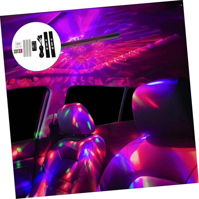 1Set Car Interior LED Atmosphere Lights Rechargeable Colorful Vehicle Foot Strip Lighting Kit for Ambient Decoration Multi Color Sound Control LED Lights