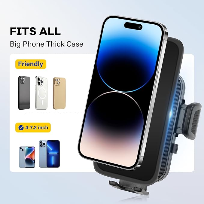 Car Phone Holder Compatible with Mitsubishi Outlander 2022-2024 & 2023-2025 Outlander PHEV 9 inch Cell Phone Mount with Hands-Free & 360°Rotation (NOT Fit 8″Screen)