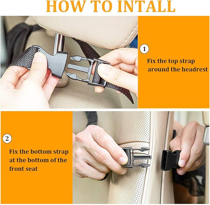 Tianle Backseat Car Organizer - Premium Car Organizer with 10" Table Holder, 9 Pockets, Road Trip Essentials for Travel Accessories (1 Pack)