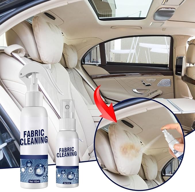 5 Seconds Car Stain Remover, Car Stain Remover, Interior Fabric Leather Cleaning, Car Seat Upholstery Strong Stain Remover, Foam Cleaner Spray for Car (30ml)
