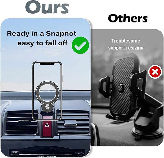 Car Phone Holder for Honda CR-V 2007-2011 CRV Accessories Compatible with MagSafe Hands-Free 360 Degree Rotation Adjustable Cell Phone Mount Does Not Affect Air Vent