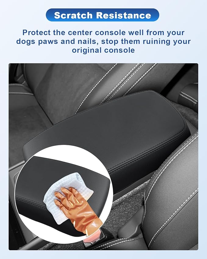 CDEFG for 2025 2026 Volvo XC40 Center Console Cover, for 2019-2025 2026 Volvo XC40 Accessories Armrest Cover XC40 Middle Console Pad Arm Rest Cushion Leather Cover