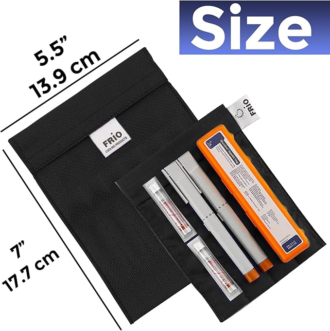 FRIO Cooling Wallet - Insulin Cooler for 45+ Hours of Stress Free On The Go - Black - Large