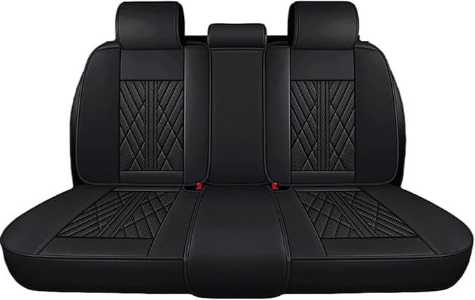 Premium Nappa Leatherette Car Seat Cover Set Custom Fit for Honda CR-V CRV 2000-2023 2024 2025 2026 Water-Proof Breathable Faux Leather Seat Cushion Protectors (Full Set 5 Seats,Red Line)