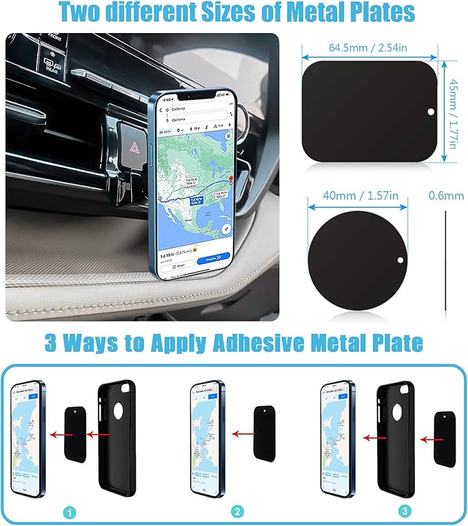 Car Phone Holder, Air Vent Hands Free Adjustable Stand, Auto Cradles Dashboard Mount for Toyota Highlander/Hybird 2020-2023, Custom Magnetic Navigation Bracket for All Smartphone, iPhone