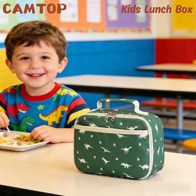 CAMTOP Lunch Box Kids Boys Insulated Lunch Cooler Bag Reusable Lunch Tote Kit for School Travel