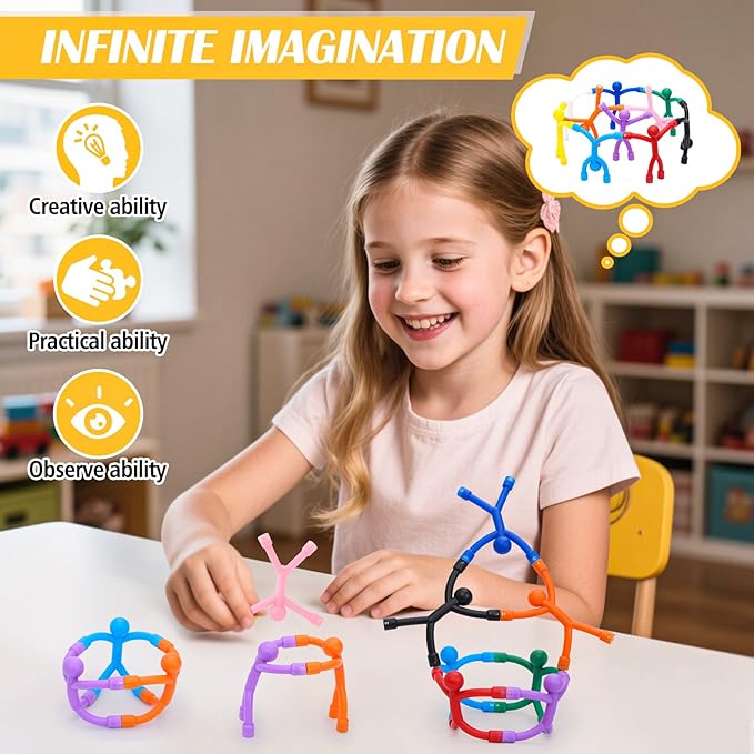 30Pcs Magnetic Travel Toys, Magnets Men for Kids, Cute Magnetic People Airplane Car Toddler Travel Essential, Fridge Magnets Sensory Fidget Toys for Adults Kids