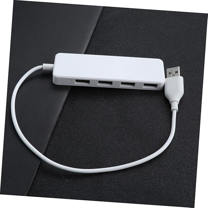 OSALADI 3pcs High- USB Hub Adapter Multi-Device USB Splitter for Laptops and Supports OTG White Play Design Compatible Car and Wall Chargers